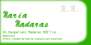 maria madaras business card